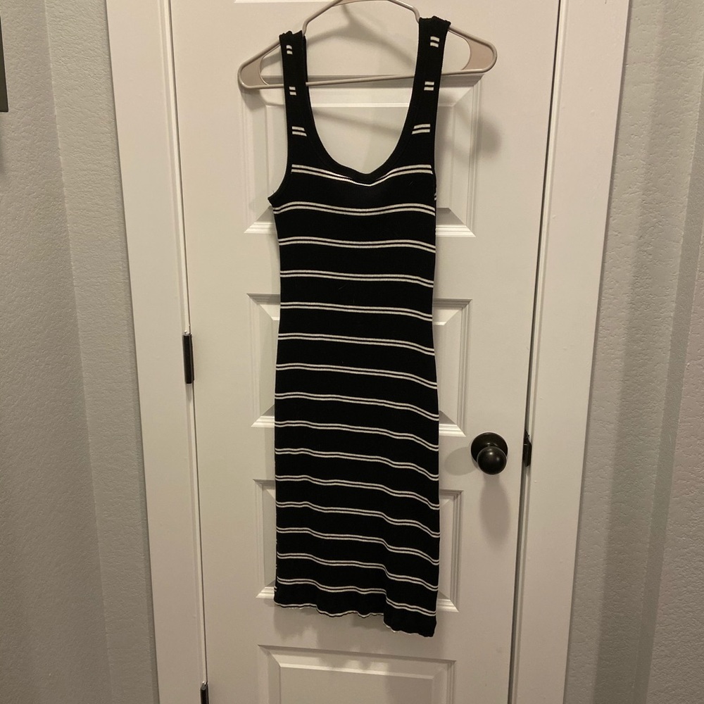 Striped maternity dress